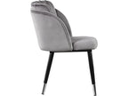 Meublita - Velvet Dining Chair - Vintage Style - Grey