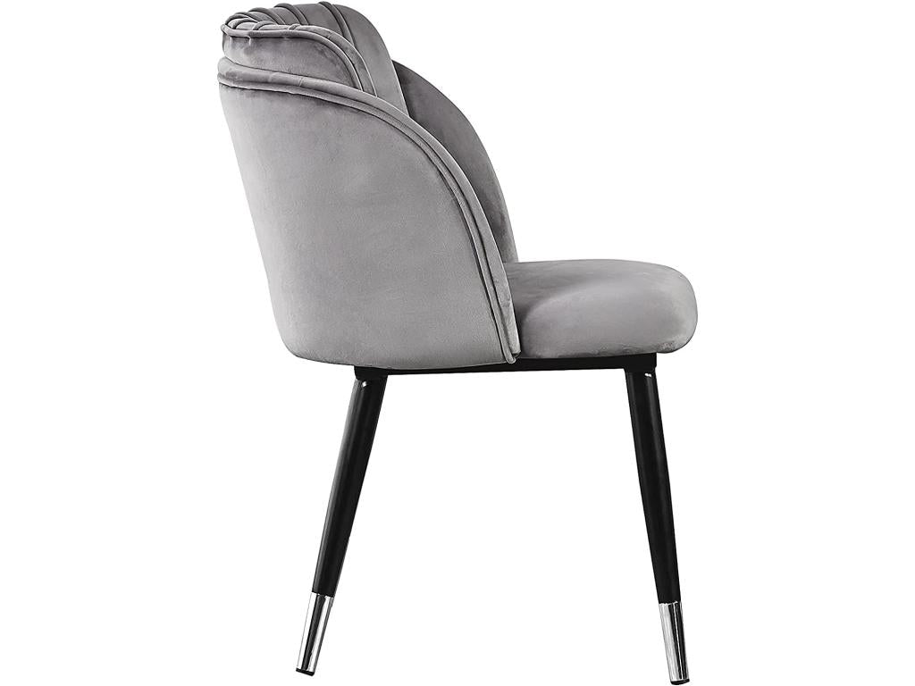 Meublita - Velvet Dining Chair - Vintage Style - Grey