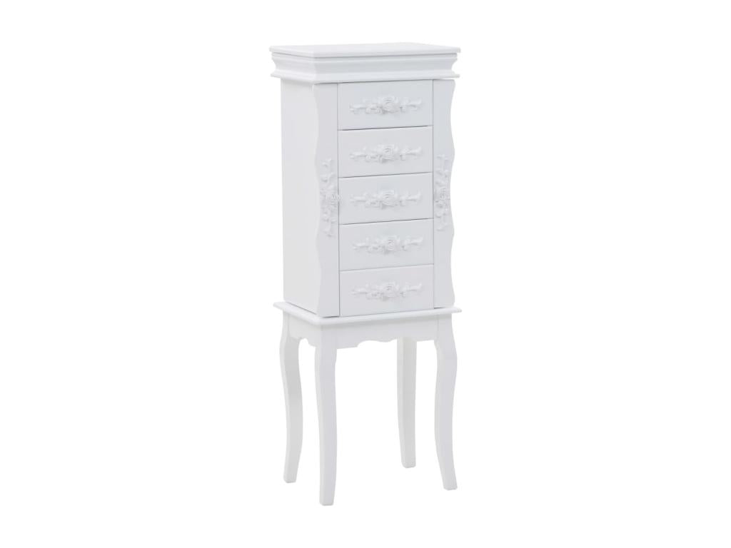 White Freestanding Jewelry Cabinet
