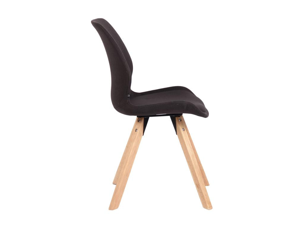 Dining chair - Fabric / Wood - Black - Meublita