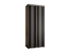 Meublita 6 Sliding Door Wardrobe 235.2/100/45 2 Doors Black/Black/Silver