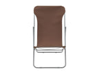 Meublita Brown 2-Piece Folding Beach Chairs, Steel and Fabric