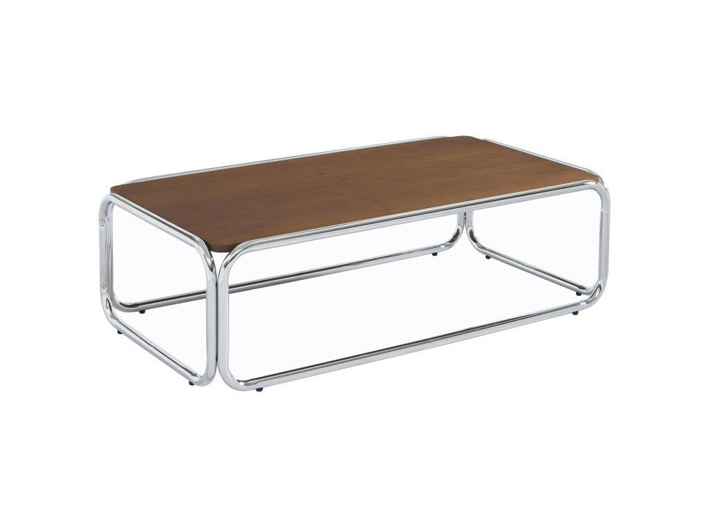 Gliss II - Coffee table with Doucezen wooden legs - Dark wood
