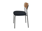 Meublita - Set of 2 corduroy and metal chairs - Black