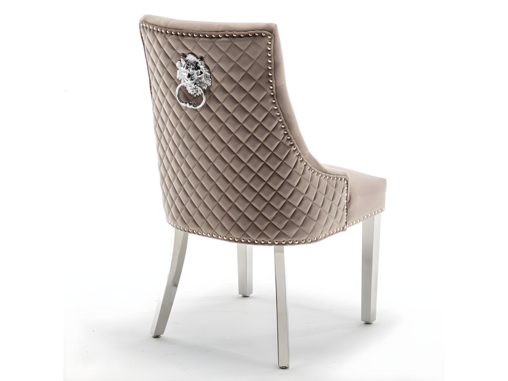 Set of 2 Meublita chairs, quilted and studded, Meublita velvet.