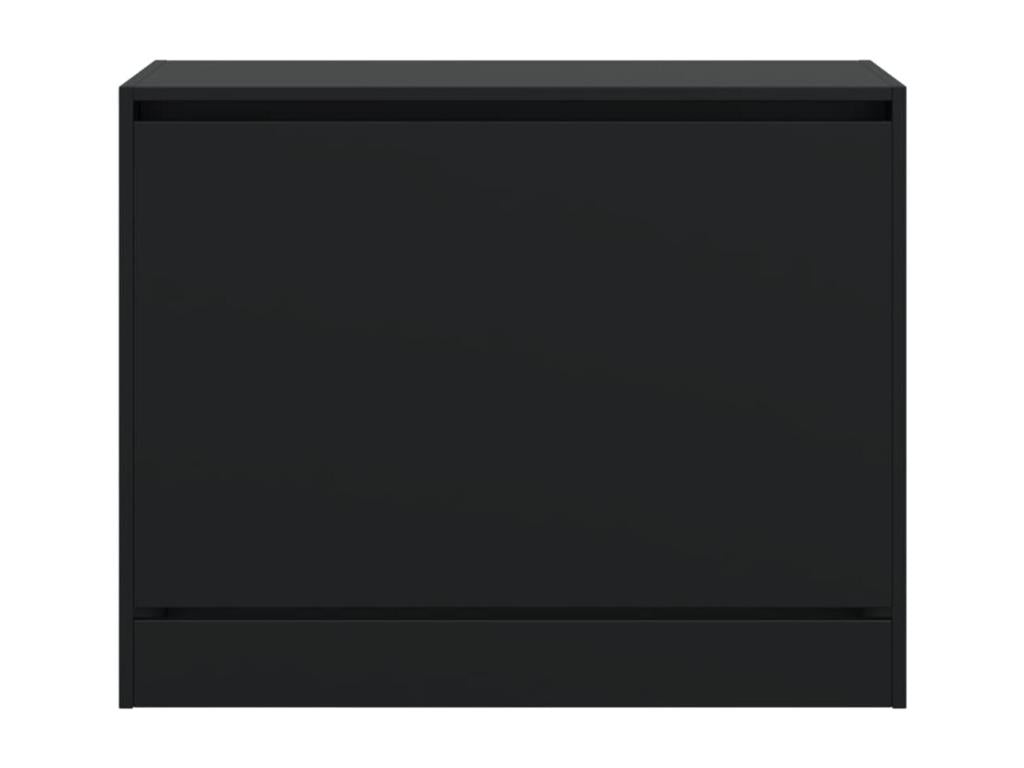 Black shoe cabinet 80x34x63 engineered wood