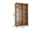 Meublita 2-Door Sliding Wardrobe 205.2/130/45 2 Doors Meublita