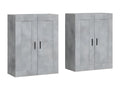 2-piece wall cabinets, concrete grey engineered wood
