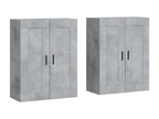 2-piece wall cabinets, concrete grey engineered wood