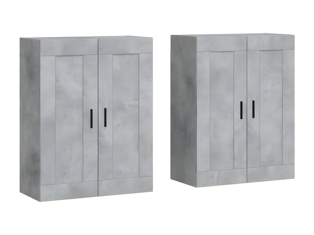 2-piece wall cabinets, concrete grey engineered wood