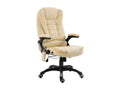 Cream Faux Leather Massage Office Chair