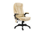 Cream Faux Leather Massage Office Chair