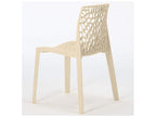 Modern stackable chair, Vertchez - Black color