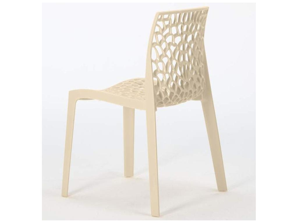 Modern stackable chair, Vertchez - Black color