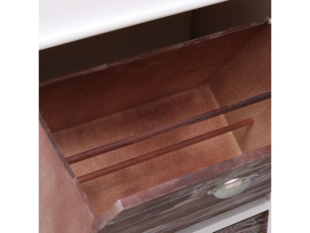 Brown Shoe Cabinet 50x28x98 Paulownia Wood