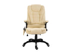 Cream Faux Leather Massage Office Chair