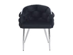 Set of 2 BALLON chairs with Meublita legs and black velvet seats