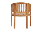 Banana-shaped chairs, 2 pieces, solid teak wood