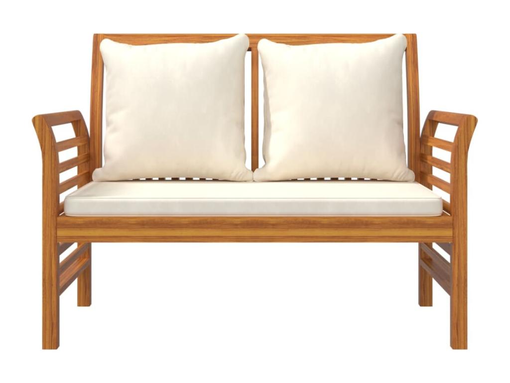 White wooden garden bench, 120x60x81 cm, 02 0011117