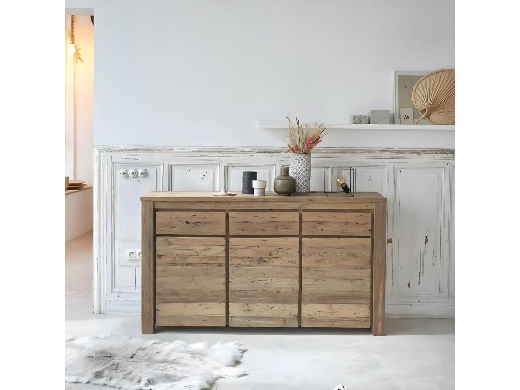 160cm solid recycled teak sideboard