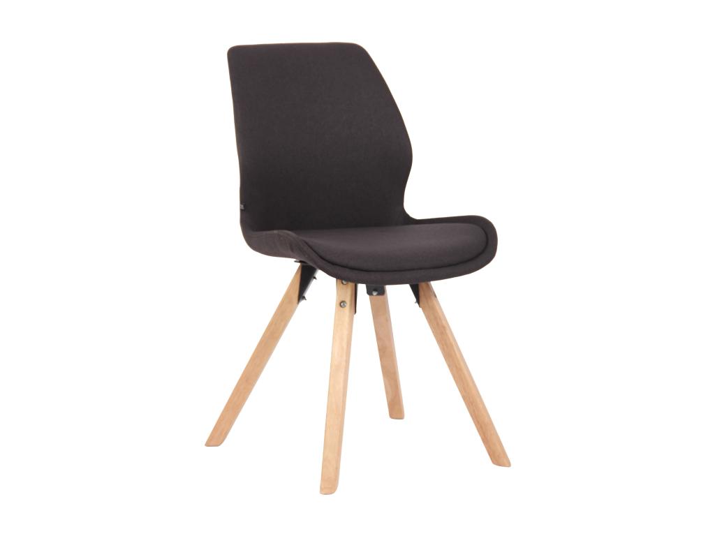 Dining chair - Fabric / Wood - Black - Meublita