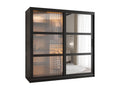 Meublita 2 Sliding Door Wardrobe 200/180/62 2 Doors Black