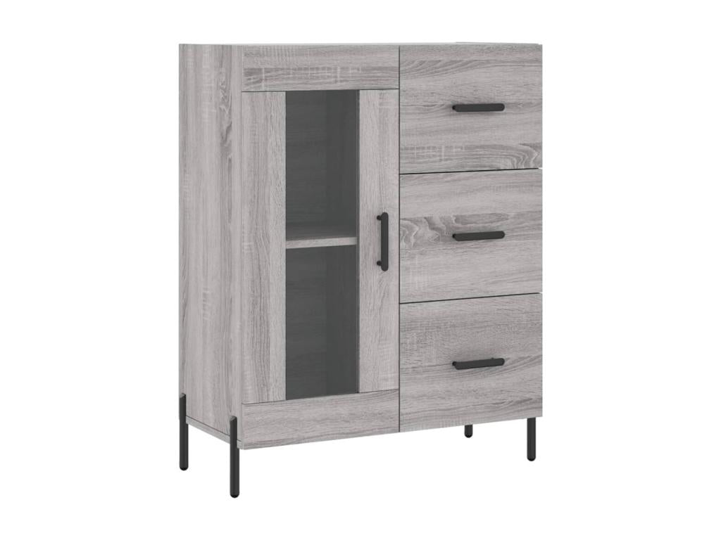 Meublita grey sideboard 69.5x34x90 cm engineered wood