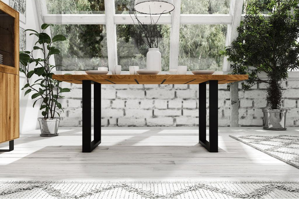 Meublita - Dining table 100x180 in natural oiled wild oak