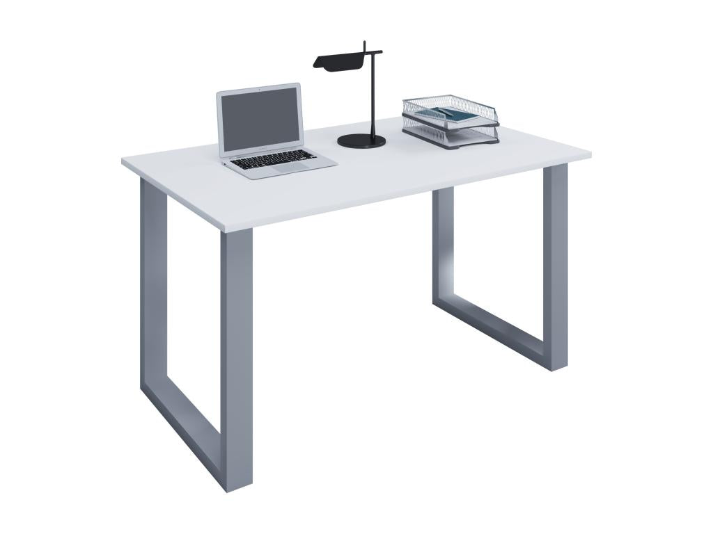 Meublita Wooden Desk Computer Table Work Table Office Furniture Meublita U Aluminum Silver White - 80 - 50