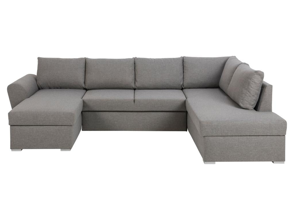 Meublita Sofa bed chaise longue left side light grey.