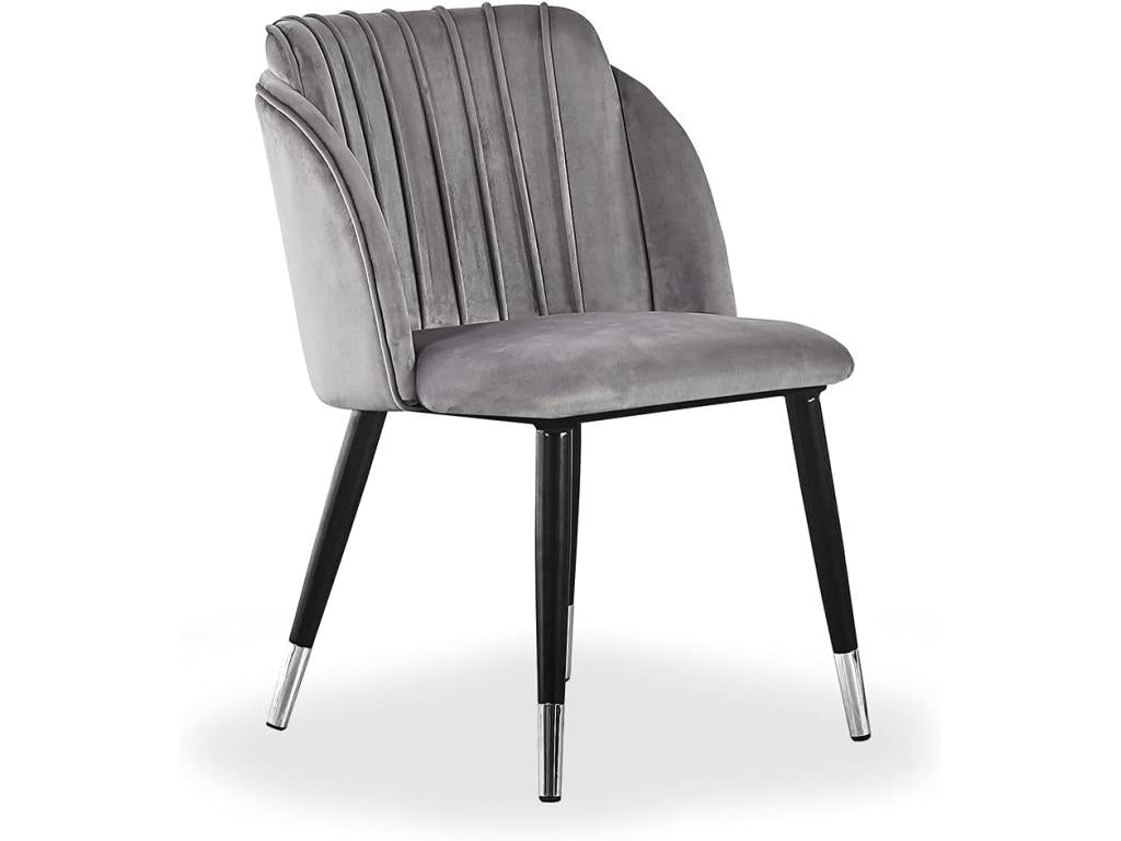 Meublita - Velvet Dining Chair - Vintage Style - Grey