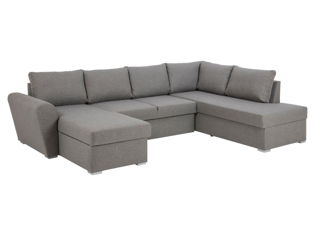 Meublita Sofa bed chaise longue left side light grey.
