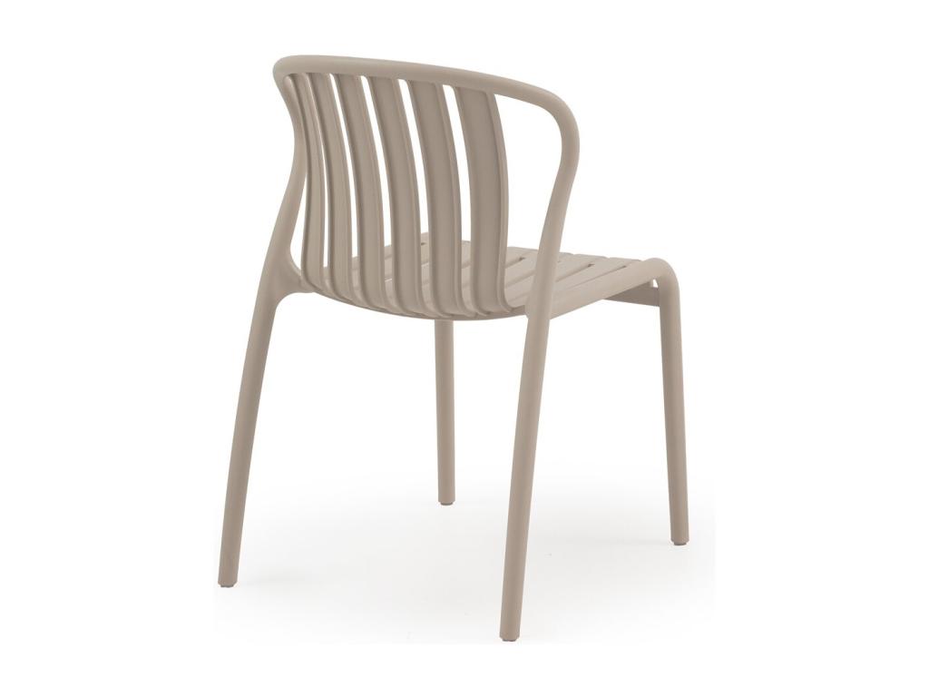 Set of 4 Meublita colored polypropylene chairs