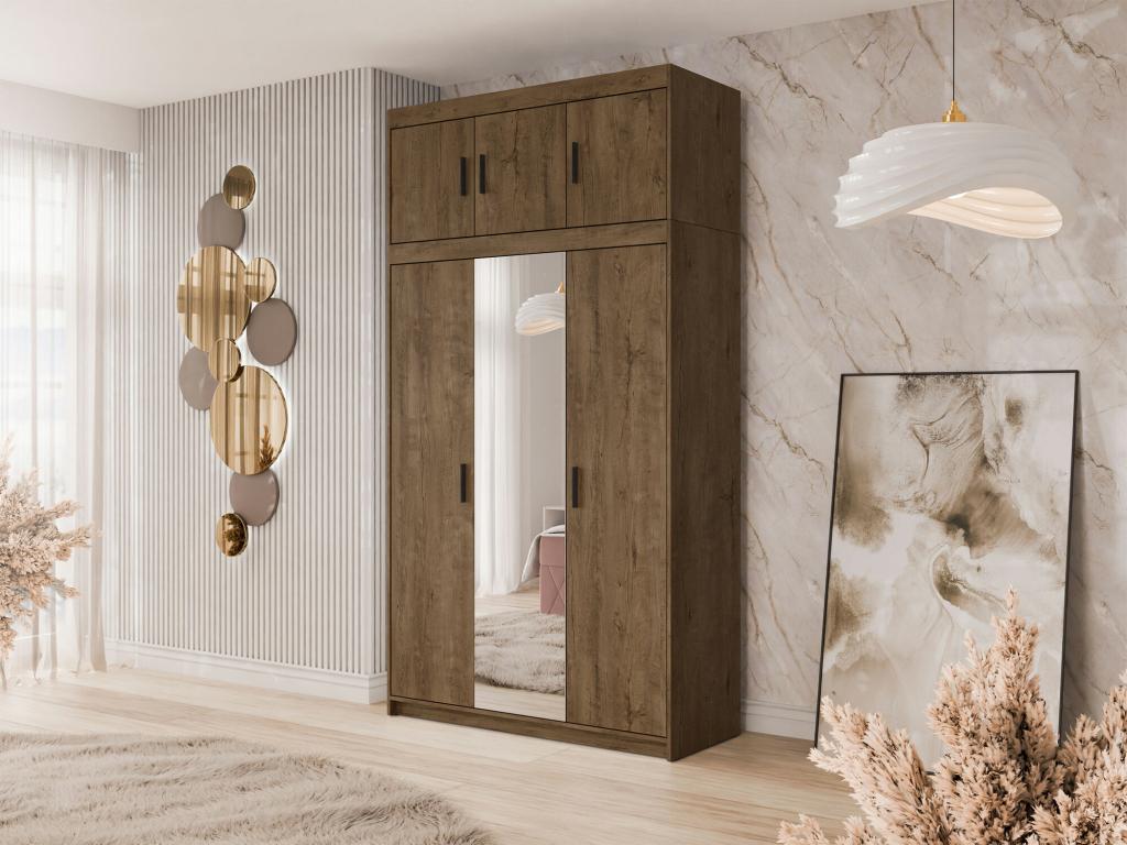 Doucezen 105 Lefkas oak wardrobe, 246x133x53cm, with hinged doors