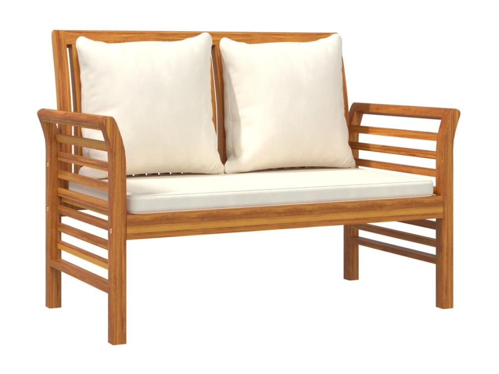 White wooden garden bench, 120x60x81 cm, 02 0011117