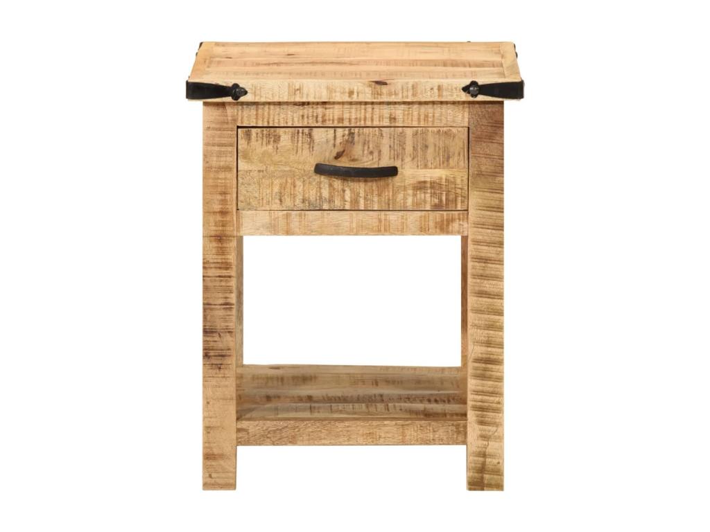 Meublita Premium - Bedside table 40x40x50 cm solid mango wood