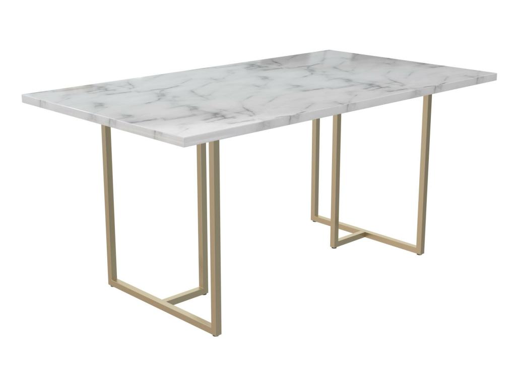 Astor - White Marble MDF Dining Table