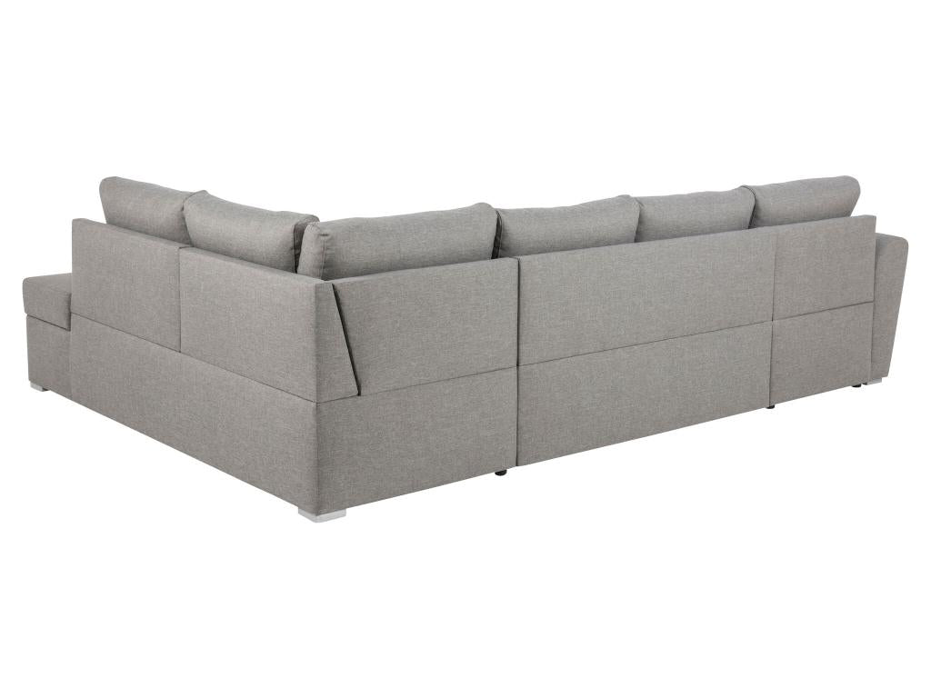 Meublita Sofa bed chaise longue left side light grey.