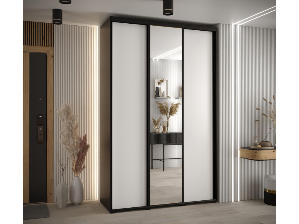 Meublita 3-Door Sliding Wardrobe 235.2/160/45 3 Doors Black/White/Black