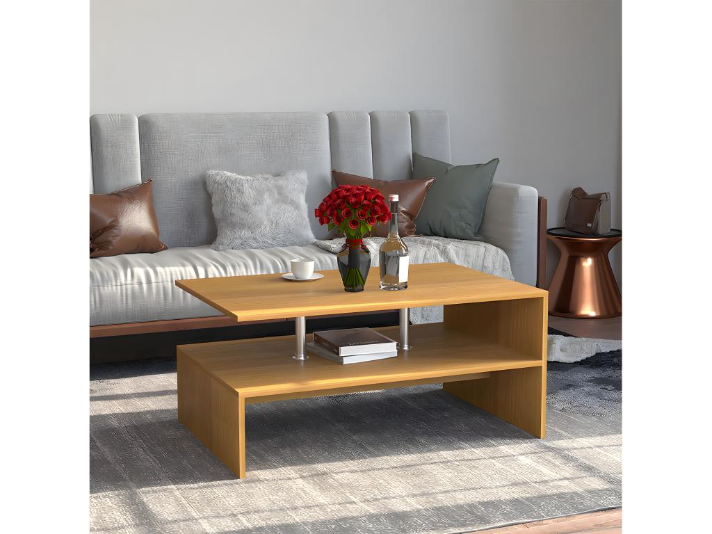 Meublita wooden coffee table, living room table, side table, Maliso coffee table, beech