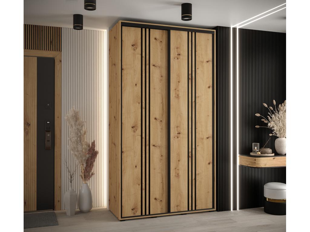Meublita 6 Sliding Door Wardrobe 235.2/130/60 2 Doors Meublita/Black