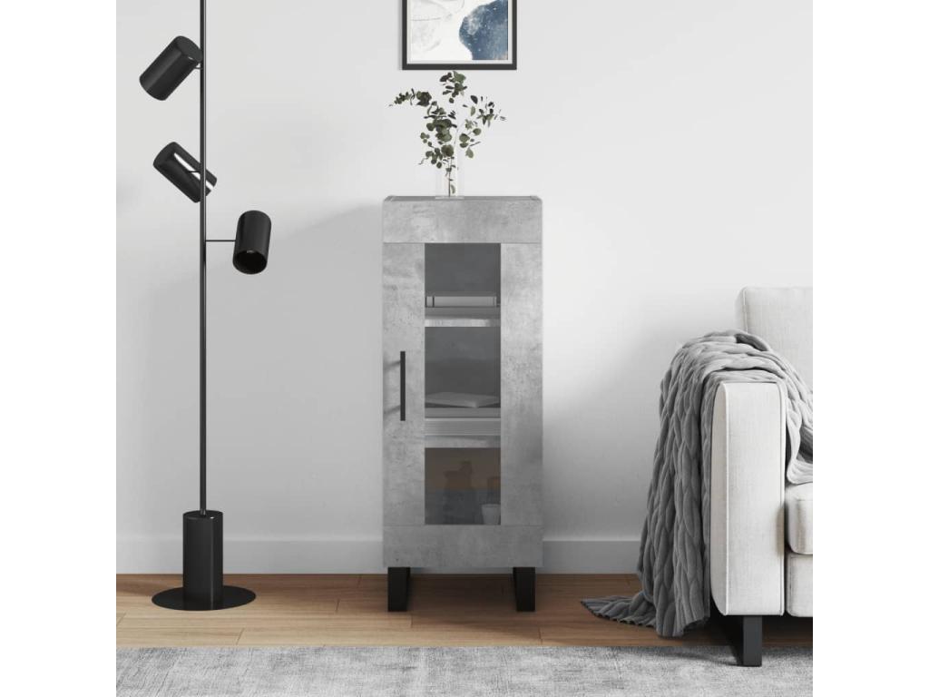 Concrete Grey Buffet 34.5x34x90 cm Engineered Wood