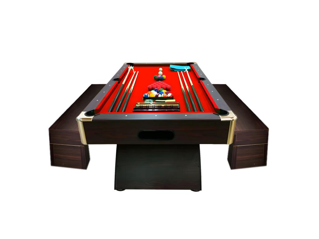 Modern 8-foot billiard table with storage benches – Doucezen