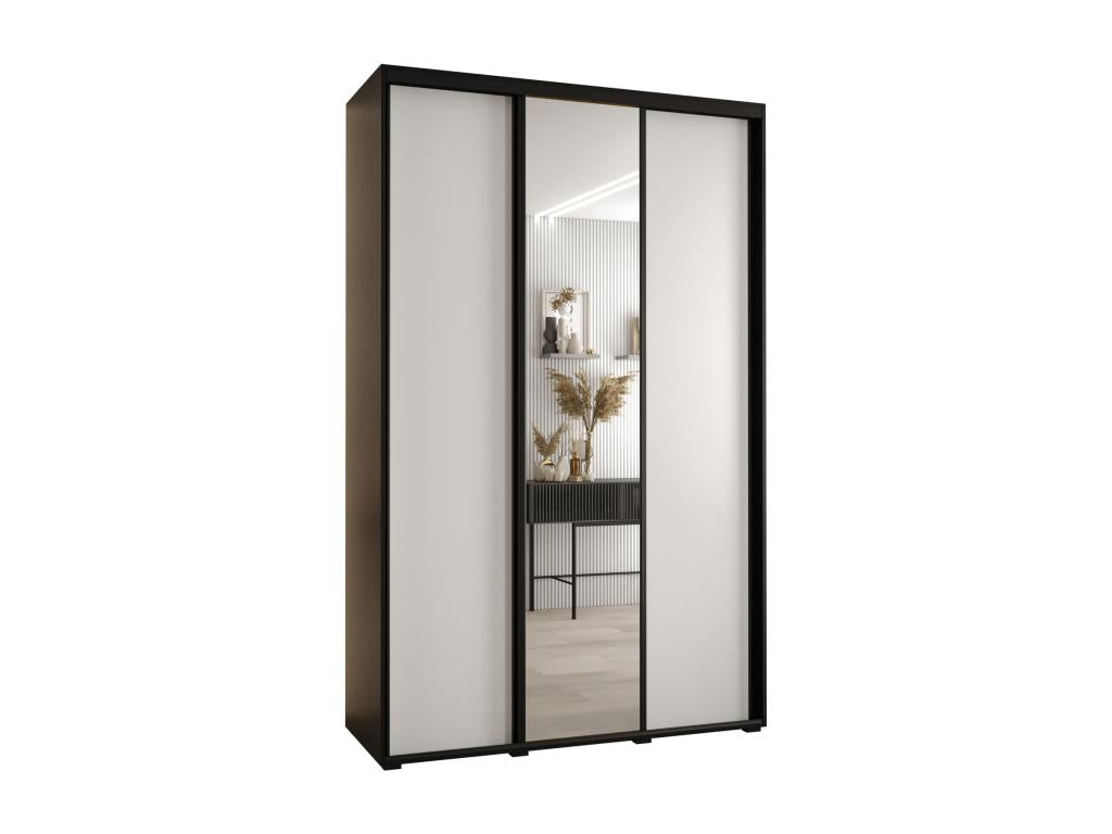 Meublita 3-Door Sliding Wardrobe 235.2/160/45 3 Doors Black/White/Black