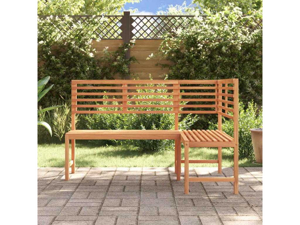Doucezen 140cm Solid Wood Garden Corner Bench