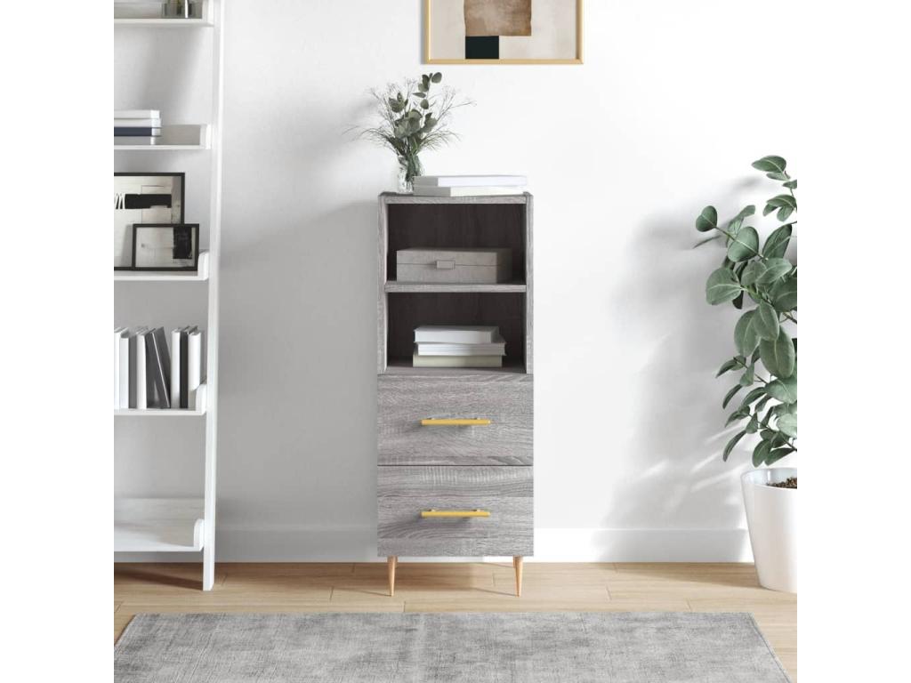 Meublita grey sideboard 34.5x34x90 cm Engineered wood