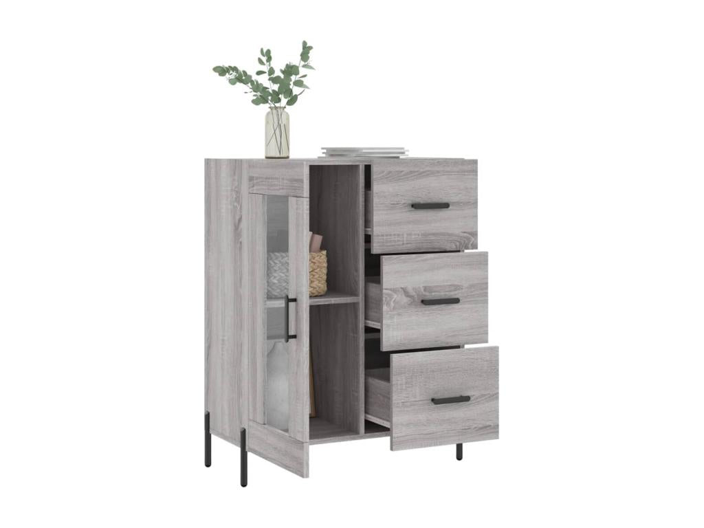 Meublita grey sideboard 69.5x34x90 cm engineered wood