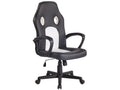 Office chair - Faux leather / Plastic - Black / White - Meublita