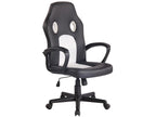 Office chair - Faux leather / Plastic - Black / White - Meublita